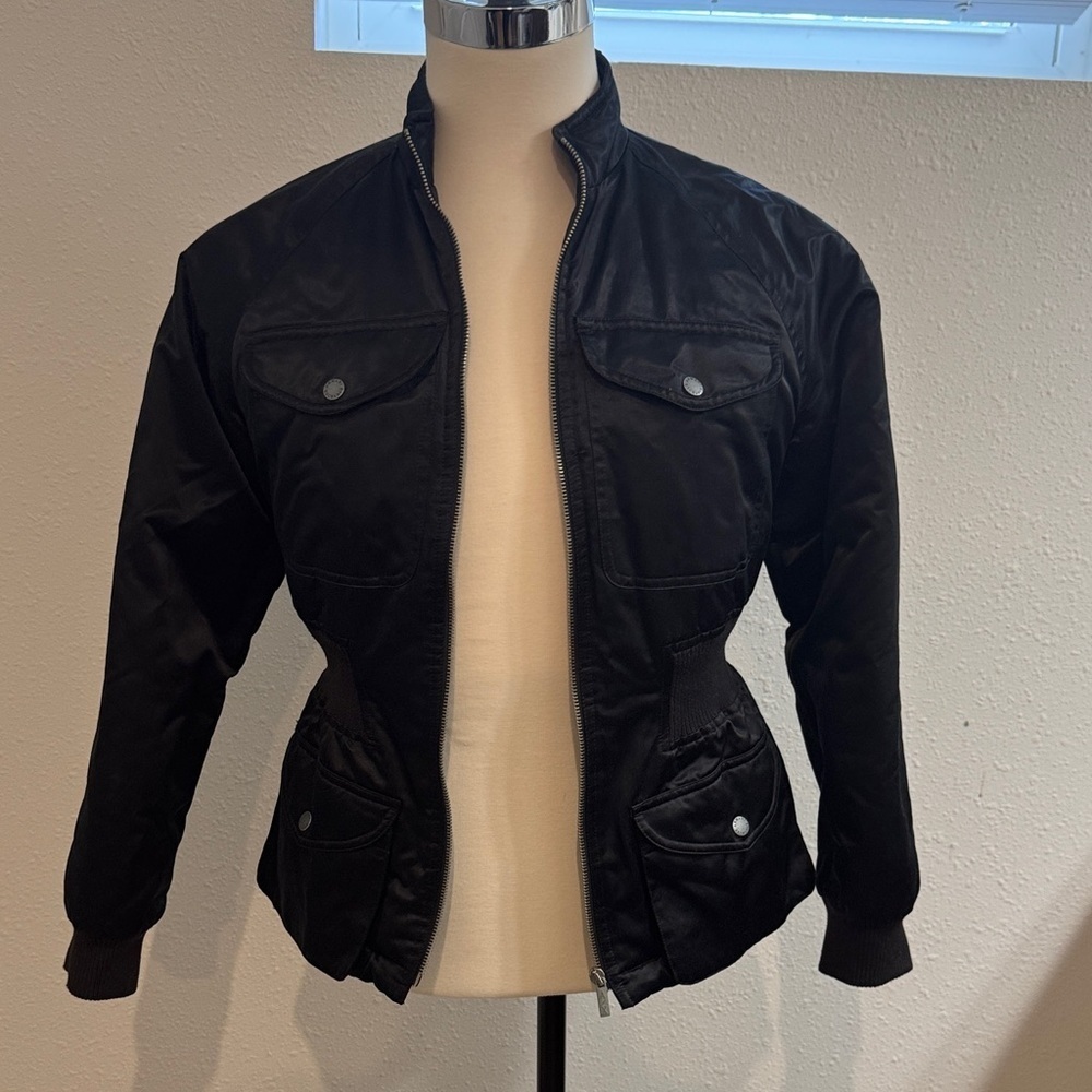 Armani Exchange Classic Black Bomber Jacket